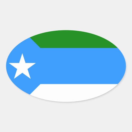 Flagge von Jubaland, Somalia Ovaler Aufkleber (Vorderseite)