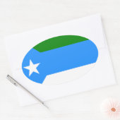 Flagge von Jubaland, Somalia Ovaler Aufkleber (Umschlag)