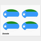 Flagge von Jubaland, Somalia Ovaler Aufkleber (Blatt)