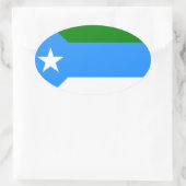 Flagge von Jubaland, Somalia Ovaler Aufkleber (Tasche)