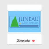 Flagge von Juneau, Alaska Aufkleber (Blatt)