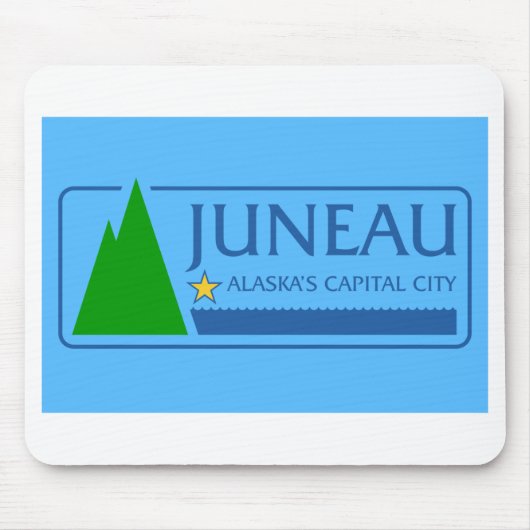 Flagge von Juneau, Alaska Mousepad (Vorne)