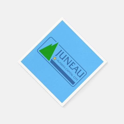 Flagge von Juneau, Alaska Napkins Serviette (Ecke)