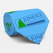 Flagge von Juneau, Alaska Neck Tie Krawatte (Gerollt)