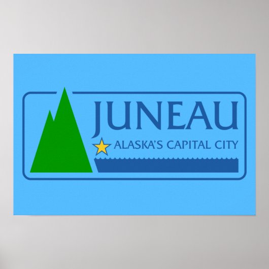 Flagge von Juneau, Alaska Poster (Vorne)