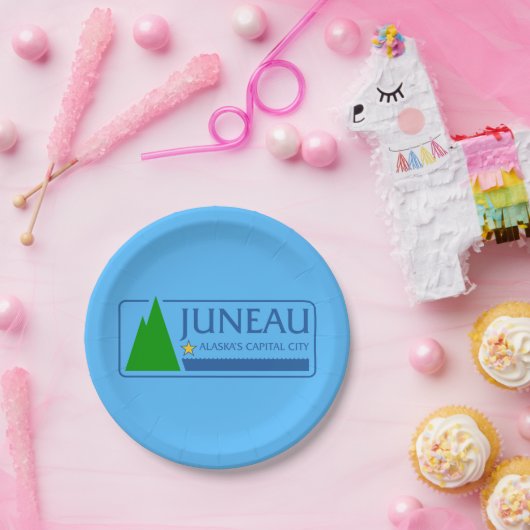Flagge von Juneau, Alaska-Teller Pappteller (Party)
