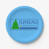 Flagge von Juneau, Alaska-Teller Pappteller (Vorderseite)