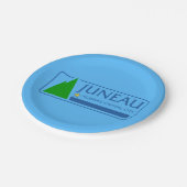 Flagge von Juneau, Alaska-Teller Pappteller (Schrägansicht)