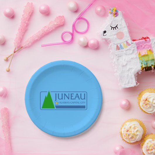 Flagge von Juneau, Alaska-Teller Pappteller (Party)