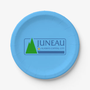 Flagge von Juneau, Alaska-Teller Pappteller