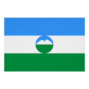 Flagge von Kabardino-Balkarien Poster