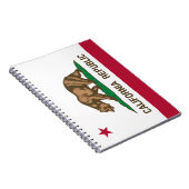 Flagge von Kalifornien, besonders Notebook Notizblock (Rechte Seite)