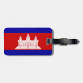 Flagge von Kambodscha-Gepäckanhänger mit Lederband Gepäckanhänger (Rückseite horizontal)