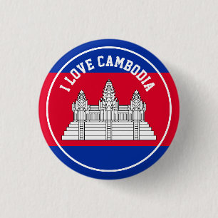 Flagge von Kambodscha Souvenir Reise Button