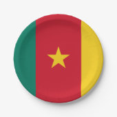 Flagge von Kamerun Pappteller (Vorderseite)
