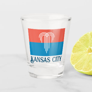 Flagge von Kansas City (2023), Missouri Schnapsglas