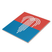 Flagge von Kansas City (Missouri) Fliese (Seite)