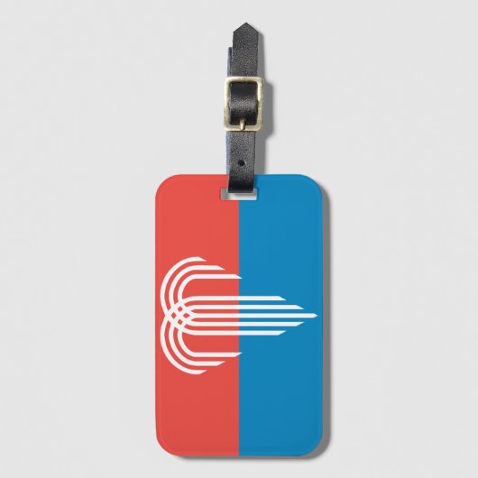 Flagge von Kansas City, Missouri Gepäckanhänger (Vorderseite Vertikal)