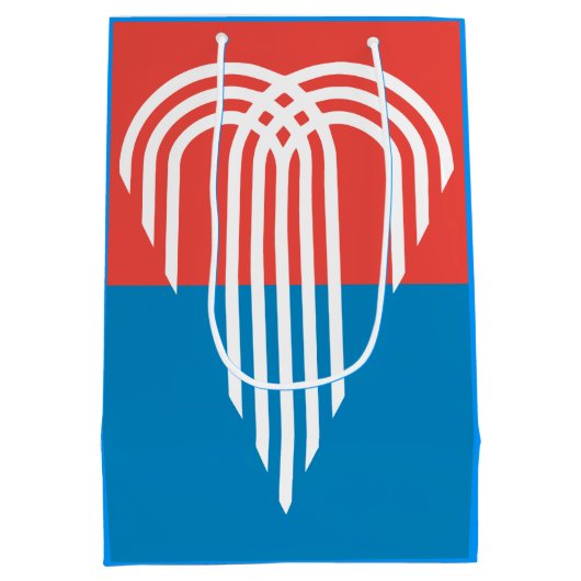 Flagge von Kansas City, Missouri Mittlere Geschenktüte (Rückseite)