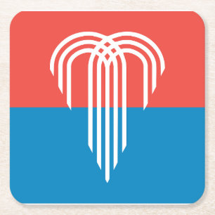 Flagge von Kansas City, Missouri Rechteckiger Pappuntersetzer