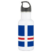 Flagge von Kap Verde Edelstahlflasche (Rückseite)