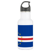 Flagge von Kap Verde Edelstahlflasche (Vorderseite)