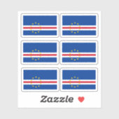 Flagge von Kap Verde - eine Sammlung von Stickern Aufkleber (Blatt)