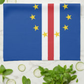 Flagge von Kap Verde Geschirrtuch (Gefaltet)