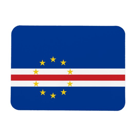 Flagge von Kap Verde Magnet (Horizontal)