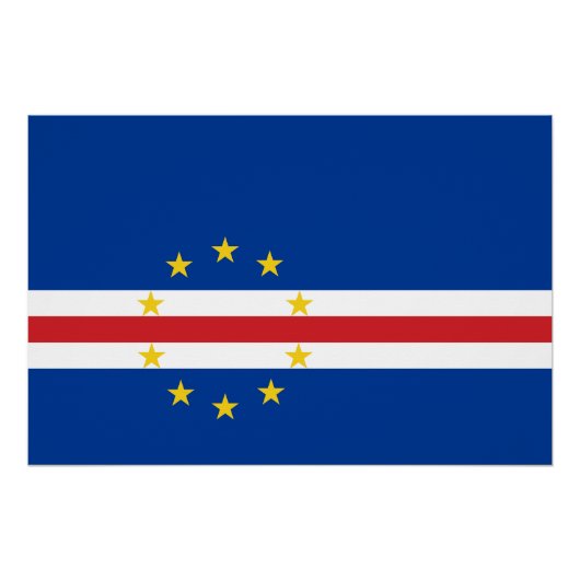 Flagge von Kap Verde Poster (Vorderseite)
