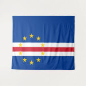 Flagge von Kap Verde Wandteppich (Vorderseite (Horizontal))