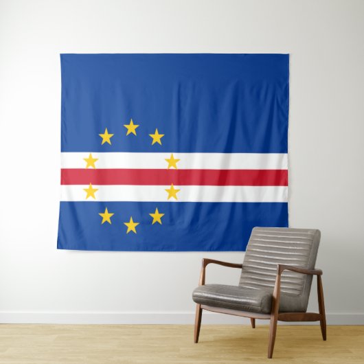 Flagge von Kap Verde Wandteppich (Beispiel (Horizontal))