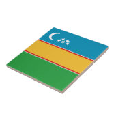 Flagge von Karakalpakstan Fliese (Seite)