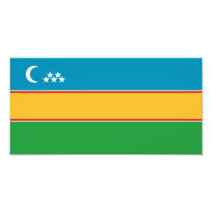 Flagge von Karakalpakstan Fotodruck