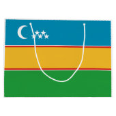 Flagge von Karakalpakstan Große Geschenktüte (Rückseite)