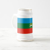 Flagge von Karatschai-Tscherkessien Bierglas (Vorderseite Links)