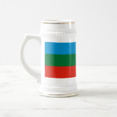Flagge von Karatschai-Tscherkessien Bierglas (Links)