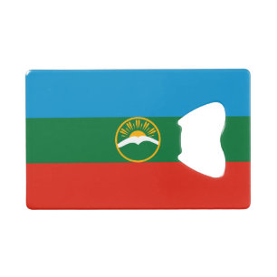 Flagge von Karatschai-Tscherkessien Geldbeutel Flaschenöffner