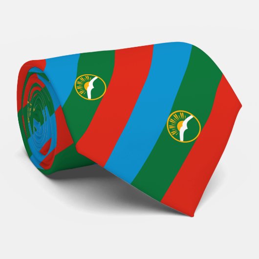 Flagge von Karatschai-Tscherkessien Krawatte (Gerollt)
