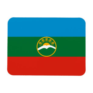 Flagge von Karatschai-Tscherkessien Magnet