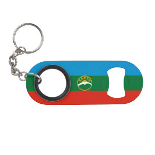 Flagge von Karatschai-Tscherkessien Mini Flaschenöffner