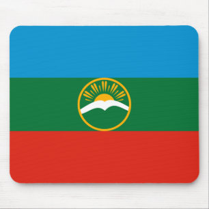 Flagge von Karatschai-Tscherkessien Mousepad