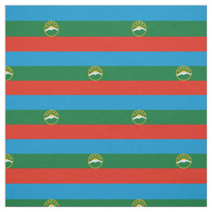 Flagge von Karatschai-Tscherkessien Stoff