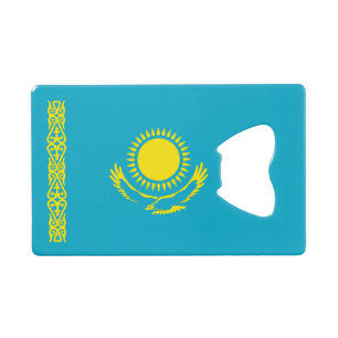 Flagge von Kasachstan Geldbeutel Flaschenöffner