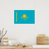Flagge von Kasachstan Poster (Küche)