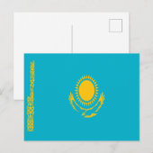 Flagge von Kasachstan Postkarte (Vorne/Hinten)