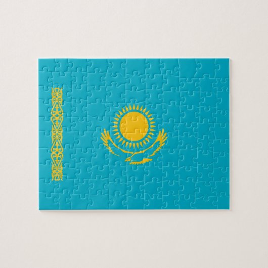 Flagge von Kasachstan Puzzle (Horizontal)