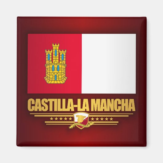 Flagge von Kastilien-La Mancha Magnet (Vorne)