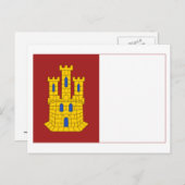 Flagge von Kastilien-La Mancha Postkarte (Vorne/Hinten)