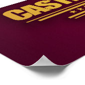 Flagge von Kastilien und Leon Poster (Ecke)